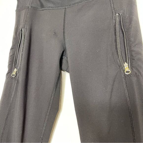 Lululemon 25” Inspire Tight II Mesh Zipper Leggings Black 4 - Picture 5 of 7